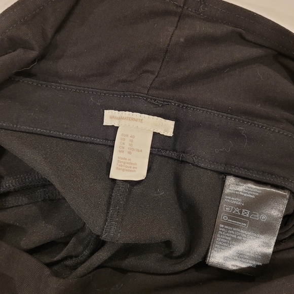 H&M maternity black crop pants - Picture 3 of 3